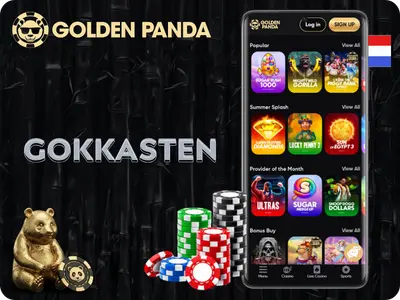 Golden Panda gokkastenoverzicht met populaire slots en spelcategorieën