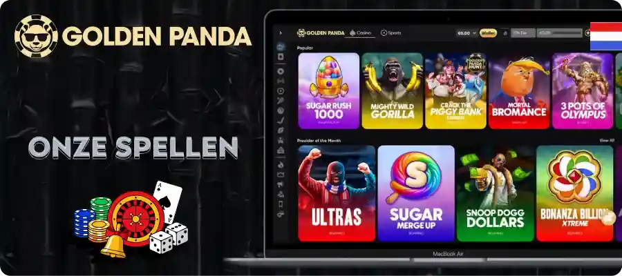 Golden Panda spelaanbod