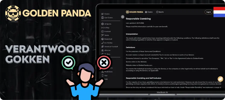 Casino GoldenPanda met tools voor verantwoord spelen en limieten